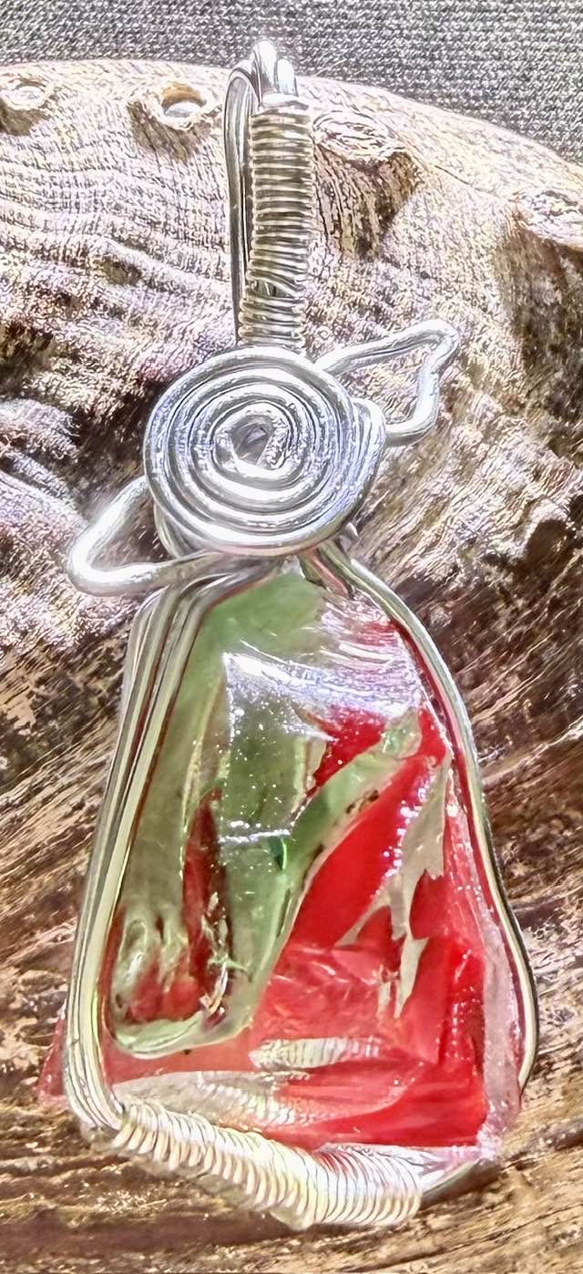 Earth and Fire Andara Crystal Pendant