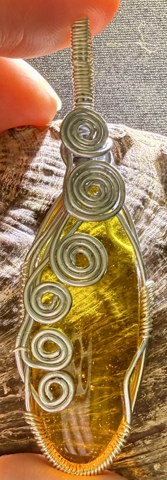 Galactic Sun Authentic Andara Crystal Pendant