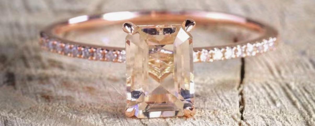 Celestial Angel Aura Peach Authentic Andara Crystal Ring size 7