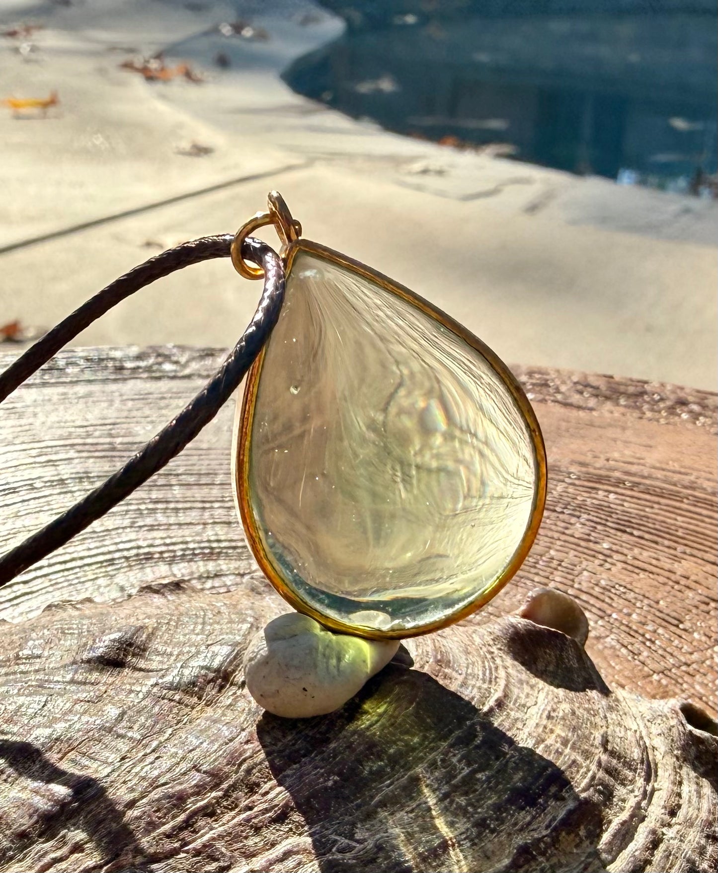 Akasha Authentic Andara Crystal Pear Pendant