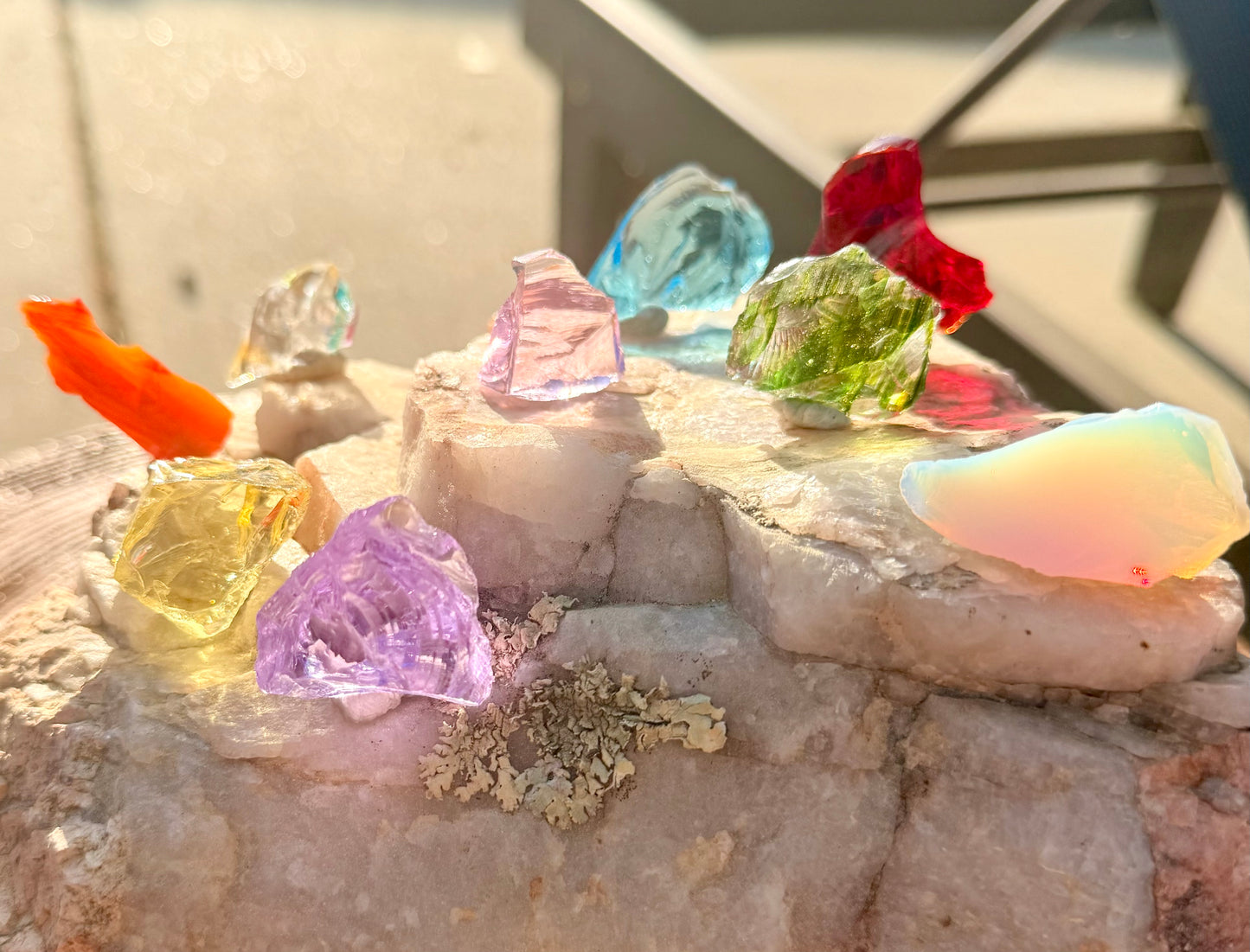 9 Piece Authentic Andara Crystal Chakra Healing Set 64g