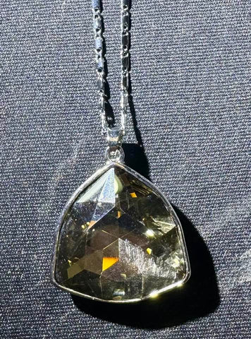 Translucent Black Andara Crystal Pendant