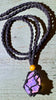 Angel Aura Sacred Heart of Mary Andara Crystal Macrame Necklace