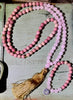 Morganite, Rose Quartz & Rhodochrosite Crystal Necklace & Bracelet Set