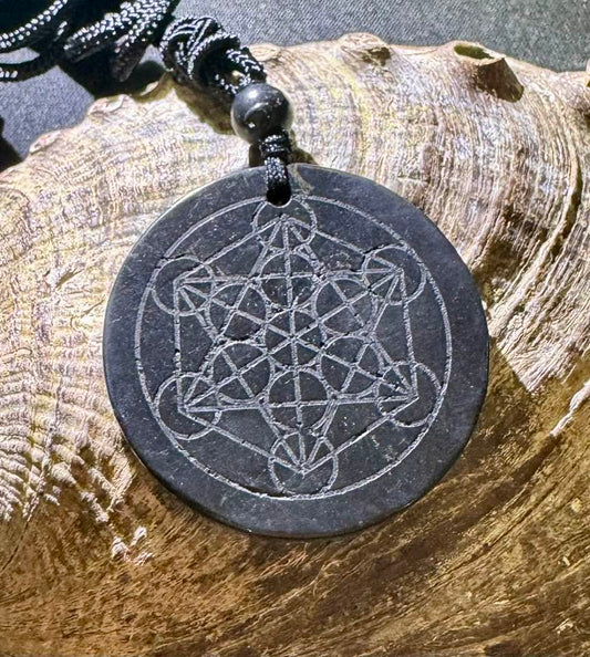 Shungite Metatrons Cube Necklace