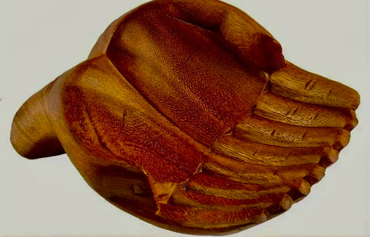 Hand Carved Wooden Prayer Bowl