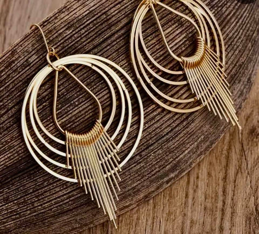 Gold Dangle Handmade Fashion Earrings