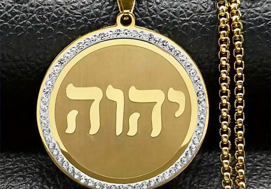 Yahweh God Name Necklace with Akasha Andara Crystals