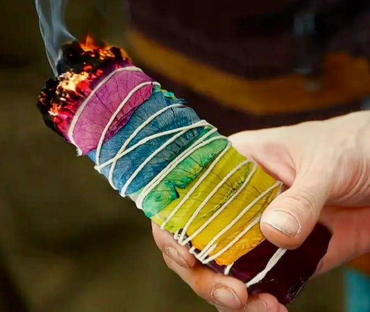 White Sage Flower Power Smudge Stick