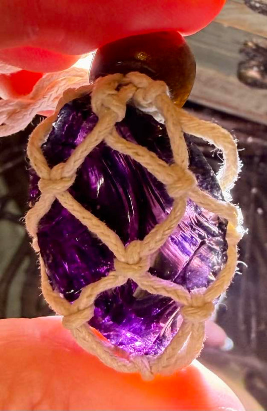 Eye of Metatron Authentic Andara Crystal Macrame Necklace