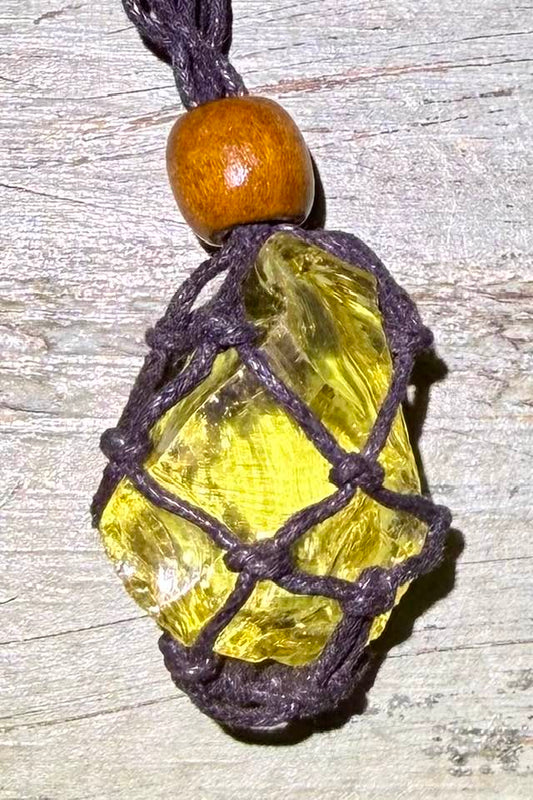 Awakening Heart Authentic Andara Crystal Macrame Necklace