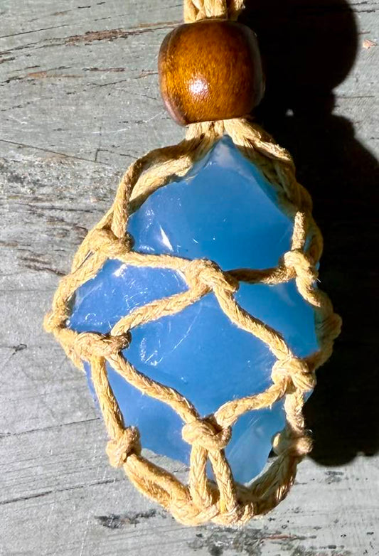 Pleiadian Light (Opaque) Authentic Andara Crystal Macrame Necklace