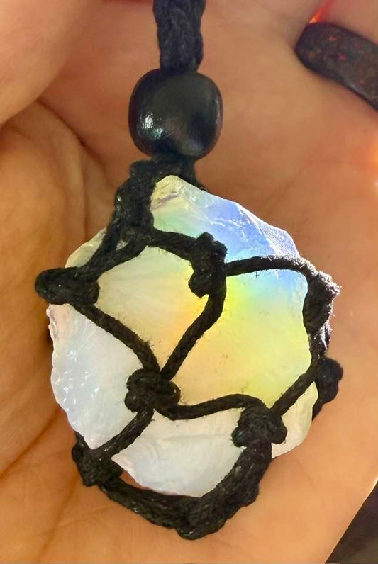 Arcturian Light Authentic Andara Crystal Macrame Necklace