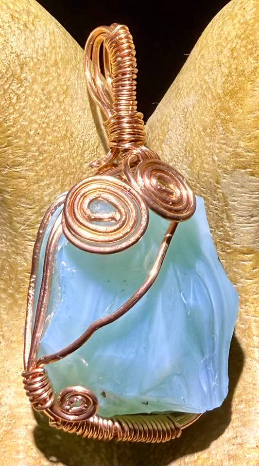 Opal Aqua Shaman Swirl Authentic Andara Crystal Pendant