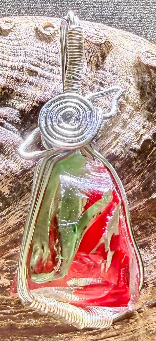 Earth and Fire Andara Crystal Pendant