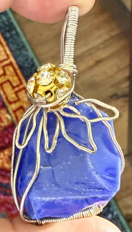 Orchid Authentic Andara Crystal Pendant