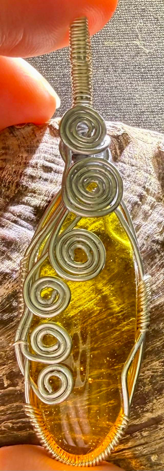 Galactic Sun Authentic Andara Crystal Pendant