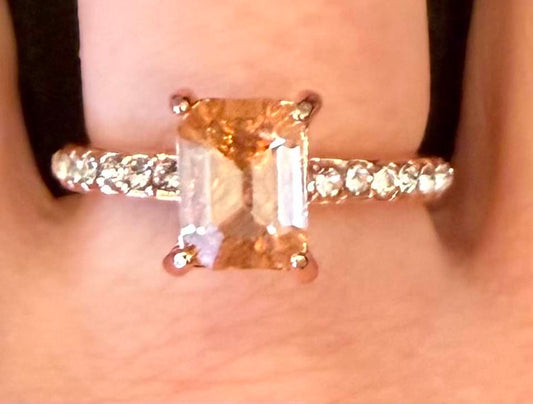 Celestial Angel Aura Peach Authentic Andara Crystal Ring