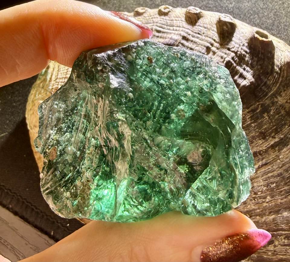 Twin Flame SEAFOAM ELDER Authentic Andara Crystal