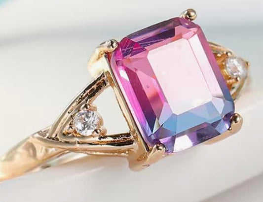 Rainbow Heart Authentic Andara Crystal-Master Andara Ring