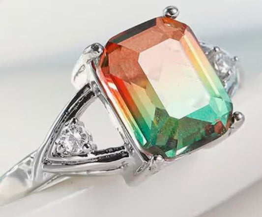 Rainbow Heart Authentic Andara Crystal-Master Andara Ring Coming soon size 9