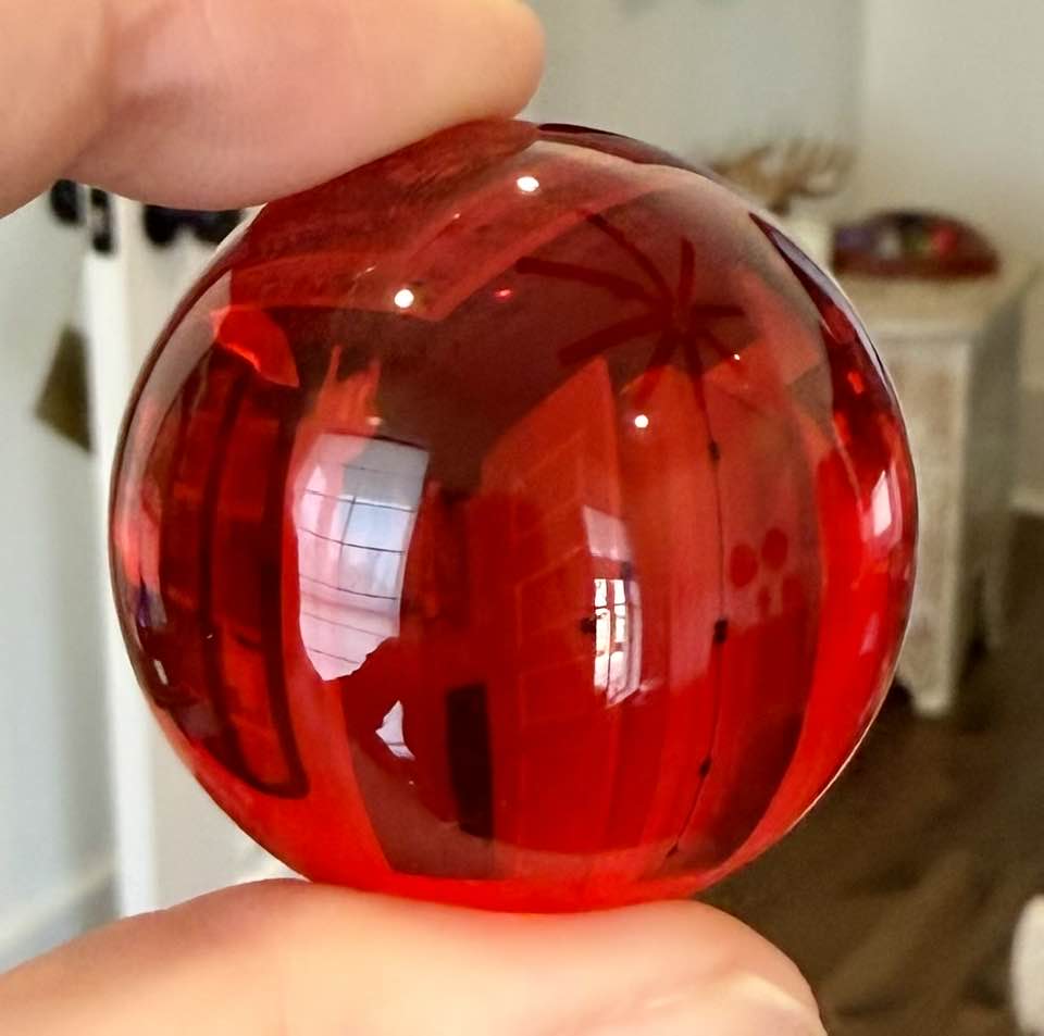 Crimson Seraphara Authentic Andara Crystal Sphere