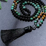 Mala Prayer Beads & Bracelet Set Agate and Tigers Eye