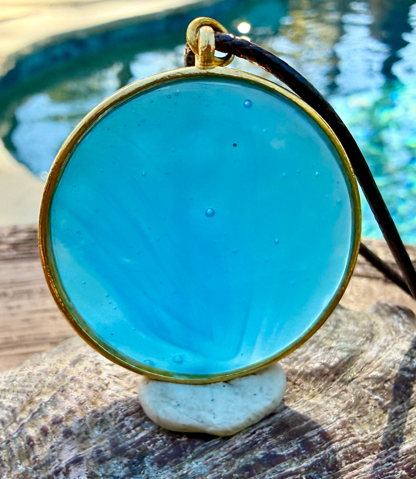 Celestial Aqua Authentic Andara Crystal Pendant