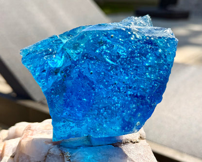 Electric Blue Seafoam Authentic Andara Crystal