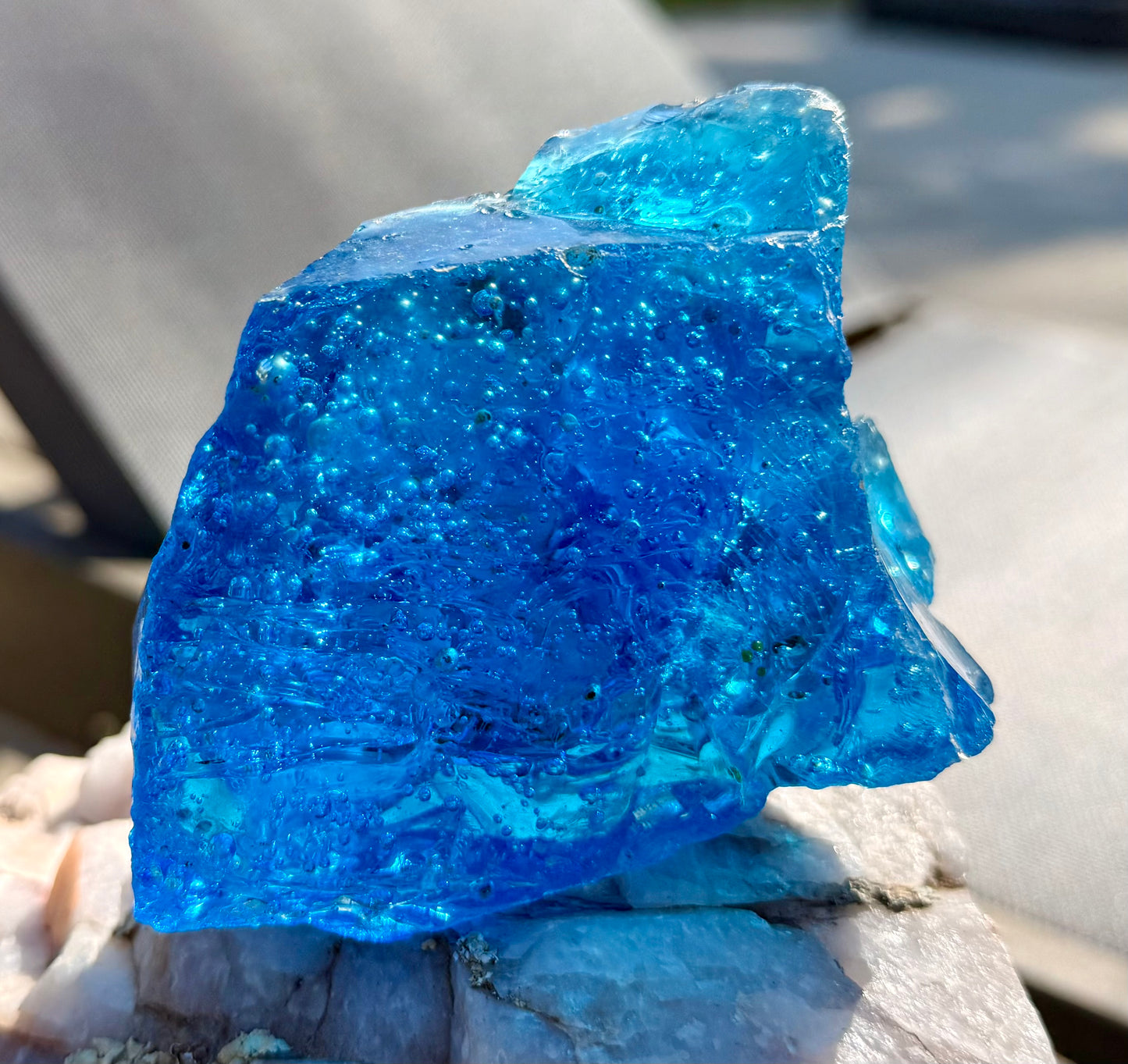 Electric Blue Seafoam Authentic Andara Crystal