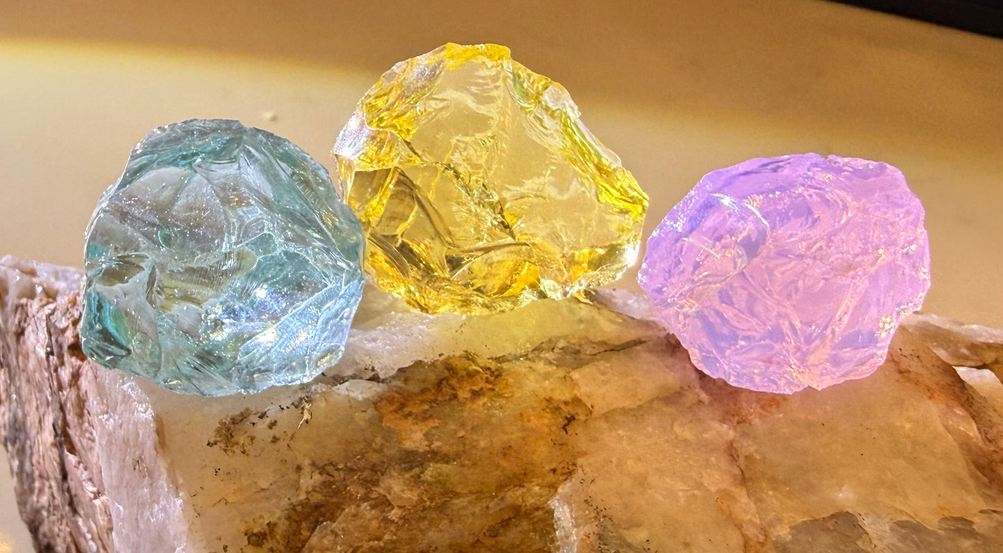 Threefold Flame Authentic Andara Crystal Trinity Set