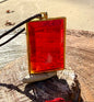 Divine Solar Fire Authentic Andara Crystal Square Pendant