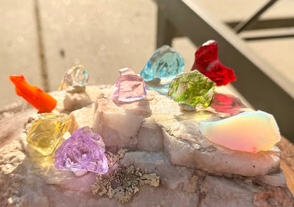 9 Piece Authentic Andara Crystal Chakra Healing Set 64g