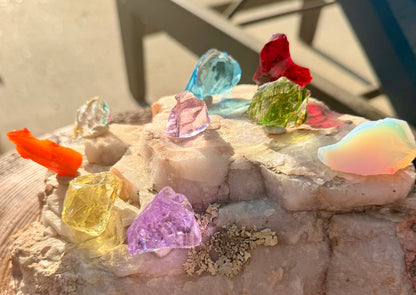 9 Piece Authentic Andara Crystal Chakra Healing Set 64g