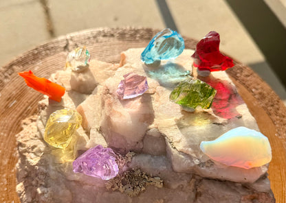 9 Piece Authentic Andara Crystal Chakra Healing Set 64g