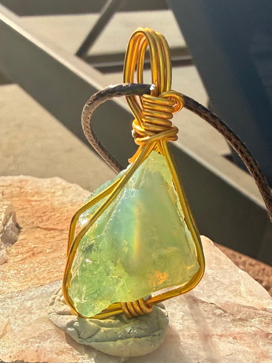 White Lion MASTER Authentic Andara Crystal Pendant