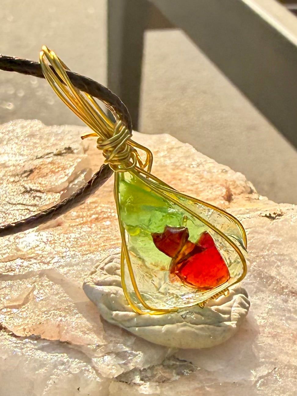 Earth and Fire Andara Crystal Pendant 88