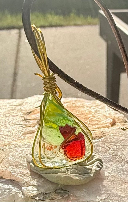 Earth and Fire Andara Crystal Pendant 88