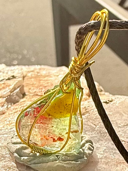 Earth and Fire Andara Crystal Pendant 88