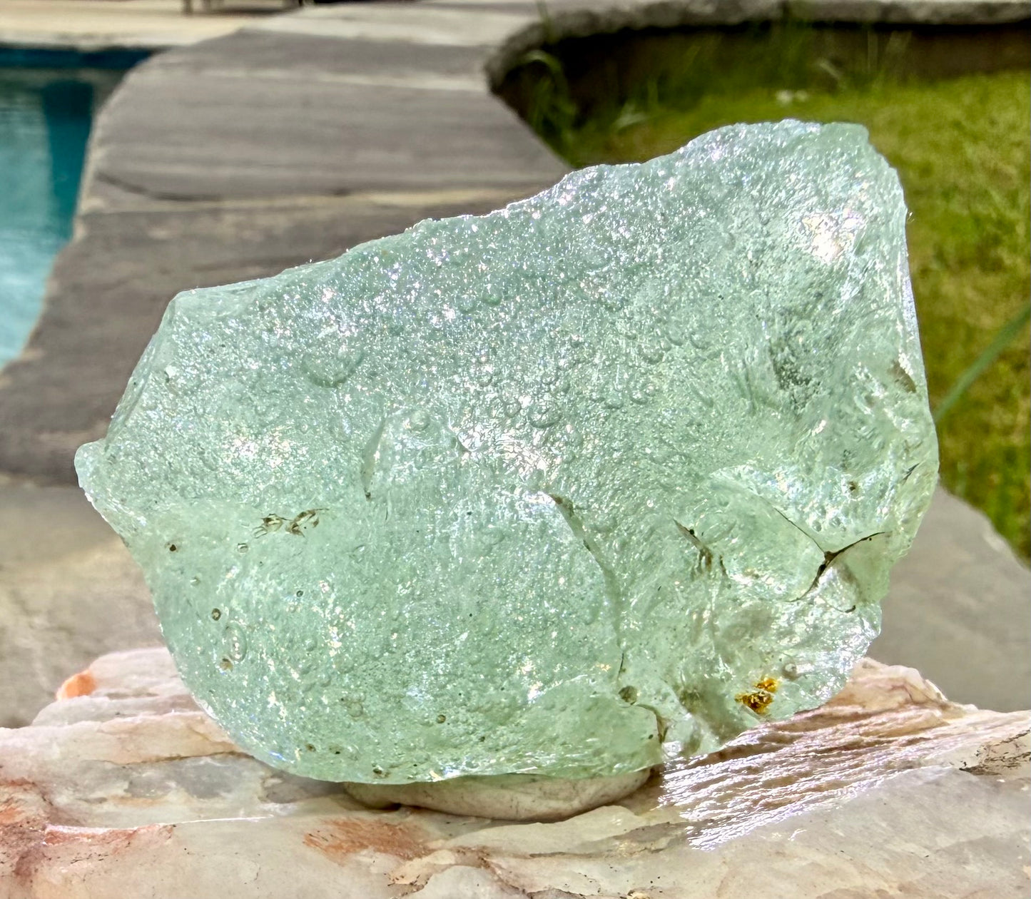 Seafoam Elder Temple piece Authentic Andara Crystal 96g