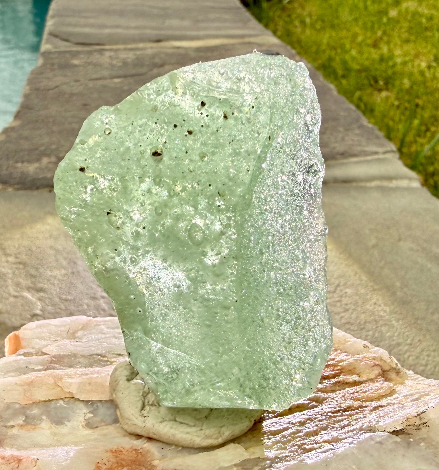 Seafoam Elder Temple piece Authentic Andara Crystal 96g