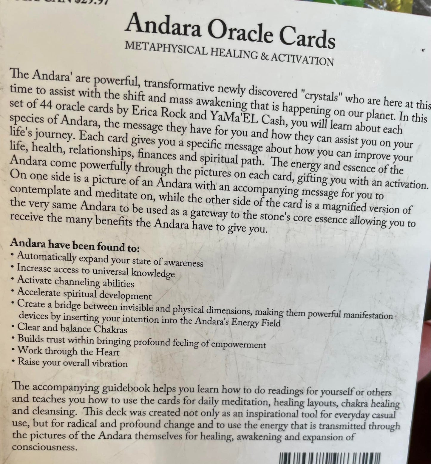 Andara Oracle cards